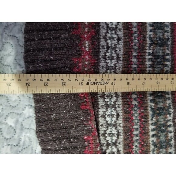 One On One V-neck Sweater Elbow Patch Size Large - Picture 5 of 5